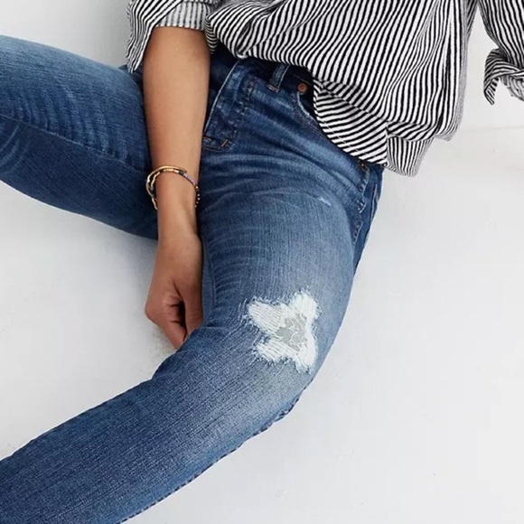 Madewell 9" High-Rise Skinny Jeans Allegra Wash Released Chewed Hem STYLE #K1868 - Picture 2 of 16